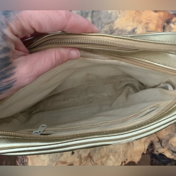 Vintage Gold & Cork Woven Straw Handbag - Unique Retro Style Purse - Picture 4 of 8